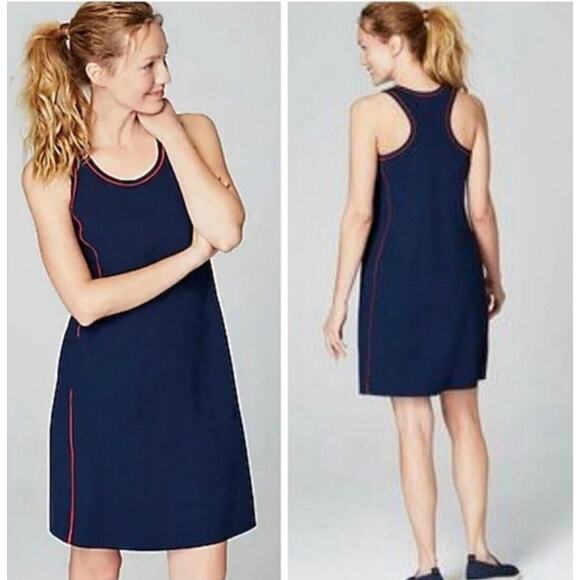 J.Jill Fit Navy Red Activewear Racerback Tennis Pickleball Preppy Dress XS - Picture 1 of 4